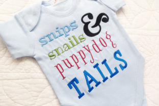 Adorable Baby Boys Snips and Snails Embroidery