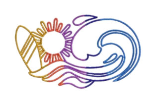 Beach Waves: A Summery Embroidery Design for Apparel