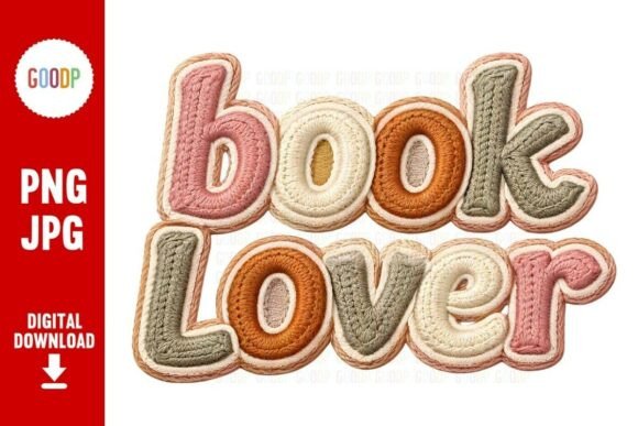 Charming Book Lover Embroidery for Apparel