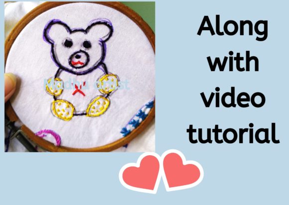 Charming Teddy Bear Embroidery Pattern Craft