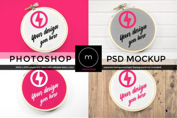 Embroidery Hoop Product Mock Up for Etsy Sellers
