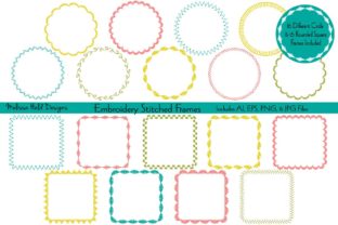 Embroidery Stitched Frames for Unique Apparel