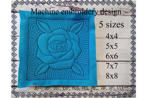 Quilt Block - Rose: A Versatile Embroidery Design