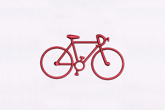 Red Bicycle: A Charming Addition to Your Embroidery Collection