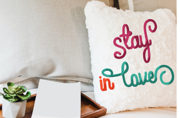Stay in Love: A Charming Embroidery Lettering